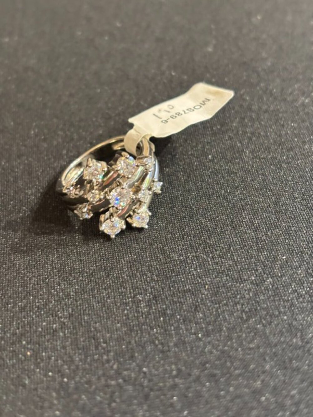 Moissanite Platineve Scatter Design Diamond Look 1.05ctw Sterling - Picture 7 of 8